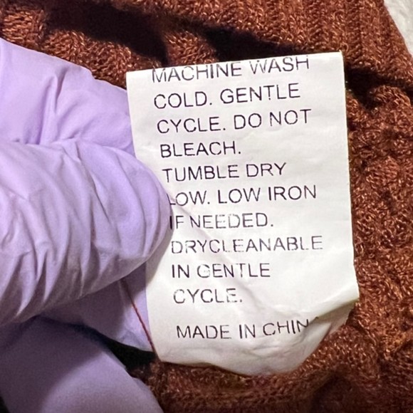 Shein Womens Brown V-Neck Knitted Ruched Bodycon Long Sleeve Dress Size Large - Picture 8 of 11